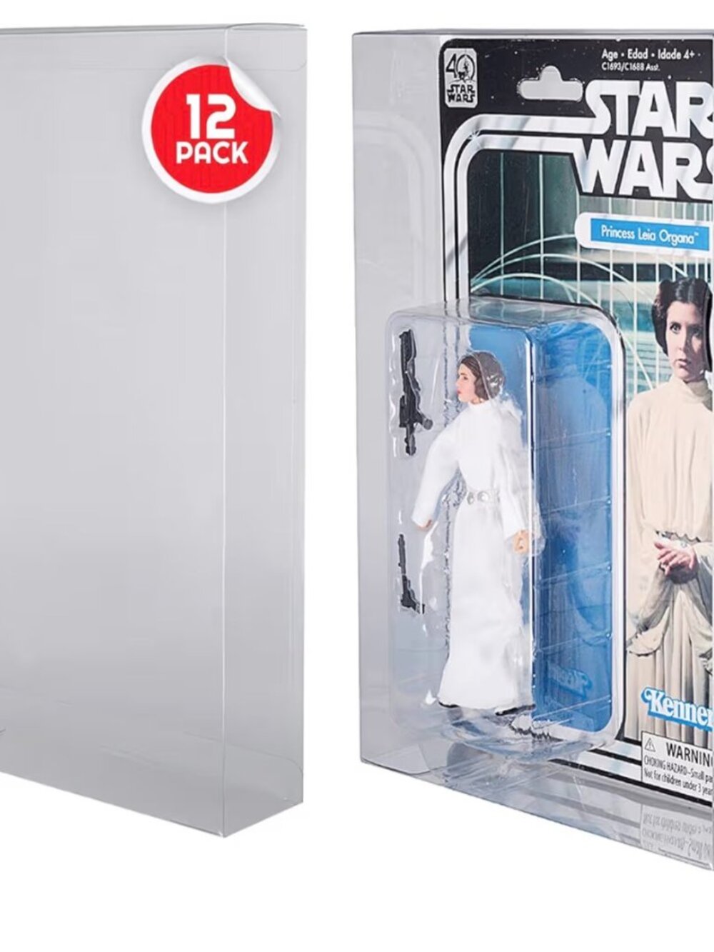 Evoretro 12 Pack Clear Figure Protector Cases 6" Card Display